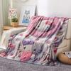 1PC Hello Kitty Pink Print Flannel Blanket, High quality All Seasons, Home Decor, Warmth and Comfort, Perfect for Christmas Gifts