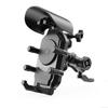 Motorcycle Phone Holder with Sun Visor & Anti-Theft Lock 360-degree Rotation, Camera Compatible