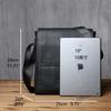 NZPJ Leather Men's Shoulder Bag Natural  Cowhide Vertical Crossbody Bag Casual Large Capacity Flip Zipper Bag For 10 Inch iPad