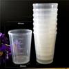 Transparent Clear Plastic Medicine Graduated Measuring Cup Container 10pcs 50ml
