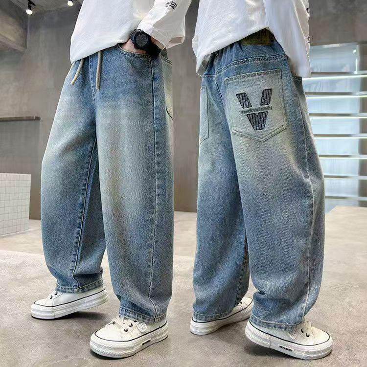 Jungen Jeanshose - Frühling/Herbst Stil, Lockerer Schnitt, Trendige Lange Hose für Kinder