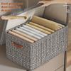 Clothing Storage Bins with Lids - Foldable Organizer Boxes for Closet, Shelf, Under Bed - Large Capacity Breathable Hamper