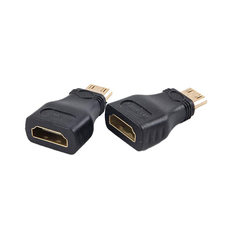Black Mini Compatible Converter Male To Standard Extension Cable Adapter