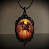 Gothic Raven Cross Pendant Necklace With Alloy Material For Halloween Costume Accessory