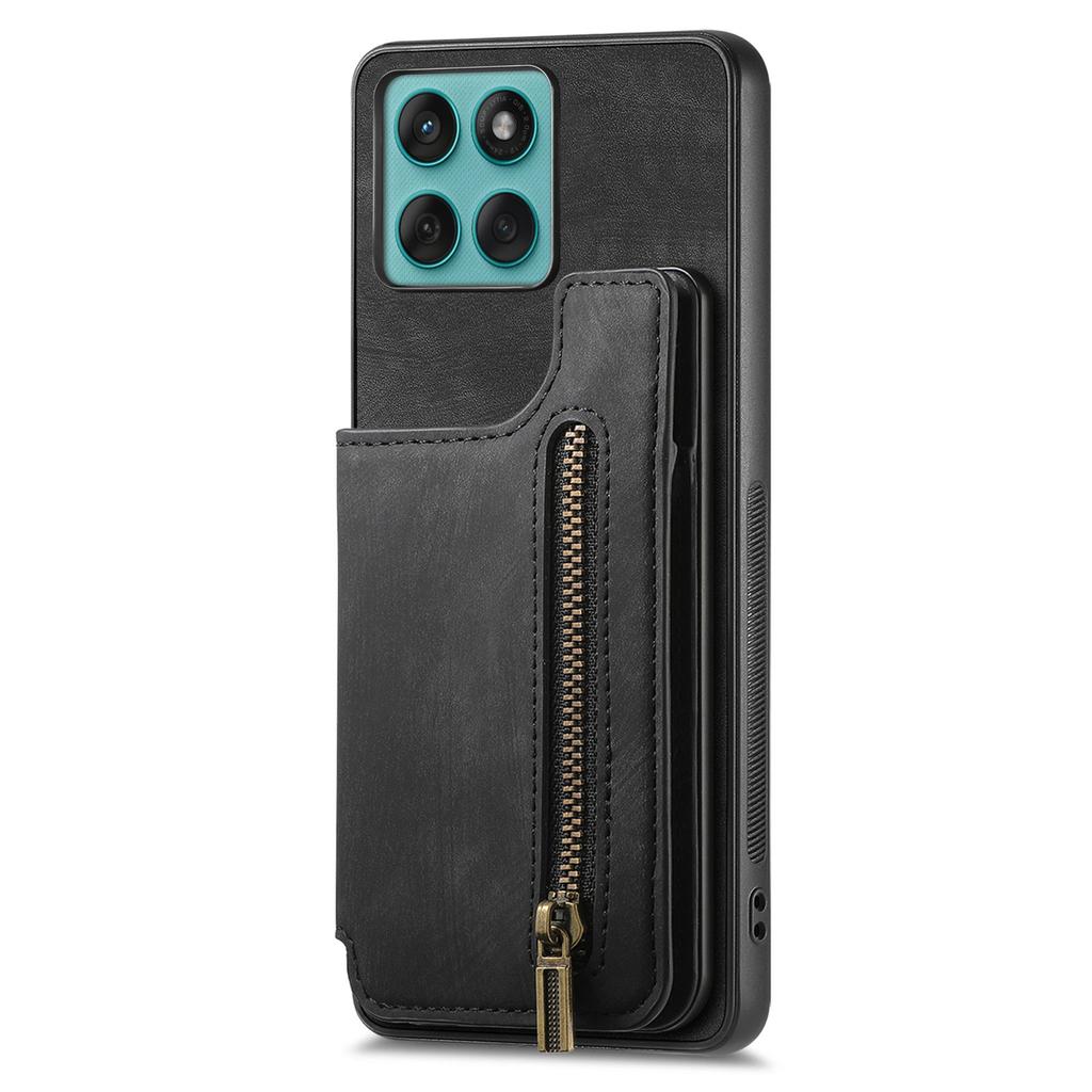 Crossbody Zipper Cards Solt Wallet Leather Case For MOTO G05 G15 Power Fusion Stylus 60 G35 G55 G85 Edge 60 Pro Free Bracket