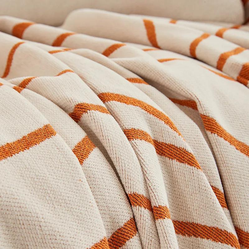 Reversible Chenille Sofa Towel Tassel Sofa Cover Anti-Cat Scratch Living Room All-inclusive Nordic Sofa Blanket Sofa Cushion