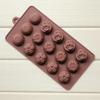 Non Stick Different Styles Chocolate Molds Silicone 15 Cavity Molds 100% Food Grade Silicone Moulds For Chocolate Gummy Candy