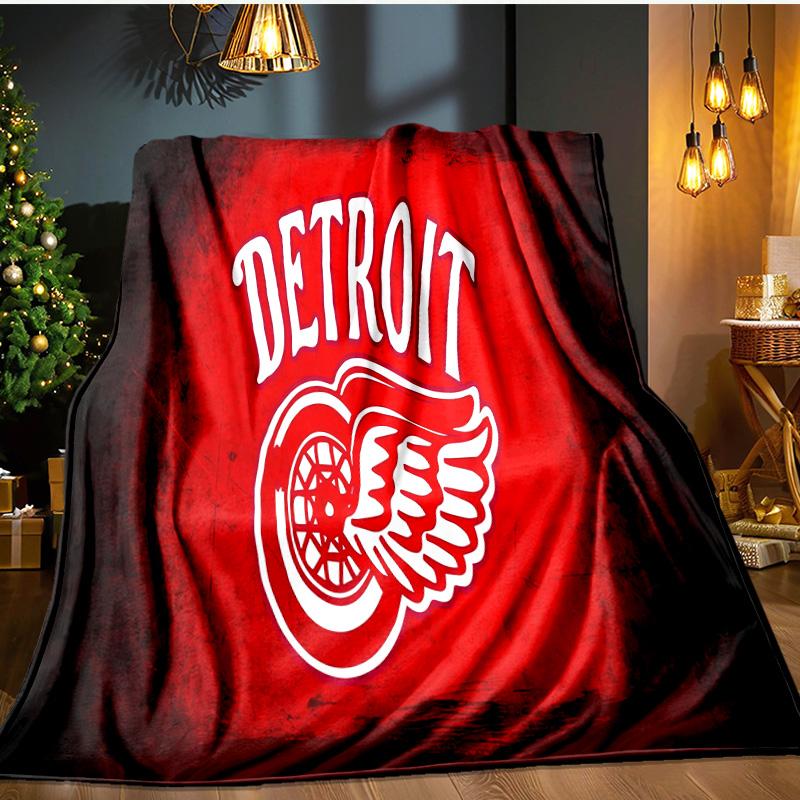 Red Wings Flannel Blanket, Use for Birthday/Holiday Gift, Soft Blanket for Sofa/Bed/Camping/Office/Tourism Use,All Seasons