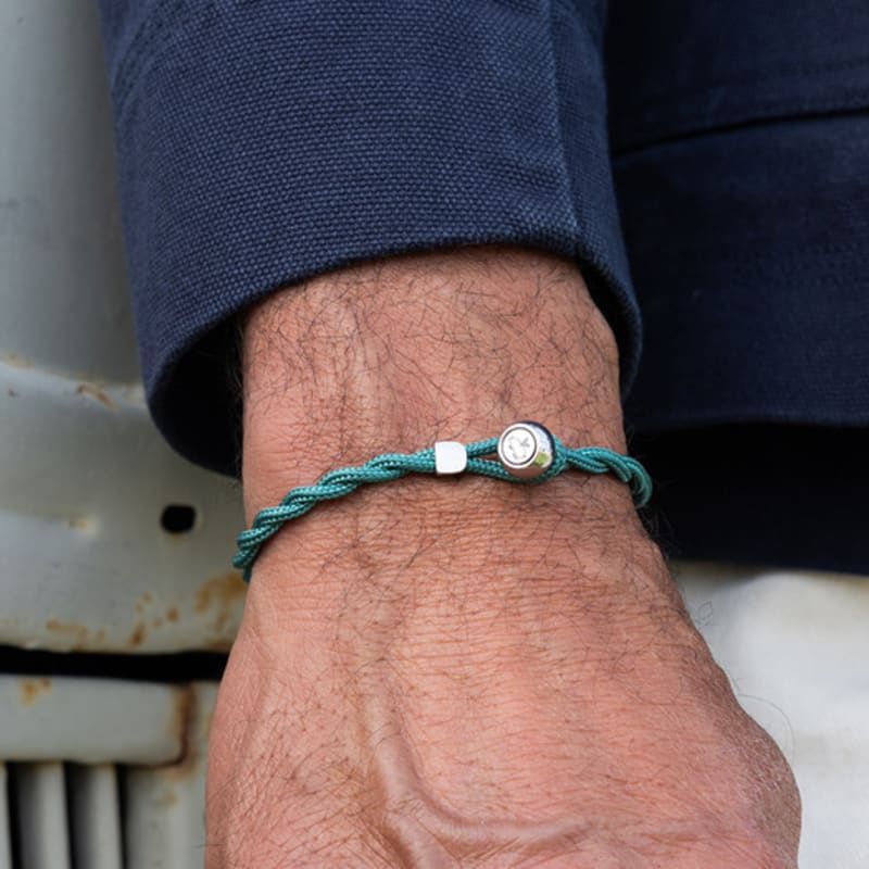 PIG & HEN Easy Ed Bracelet - Patina Green X Silver