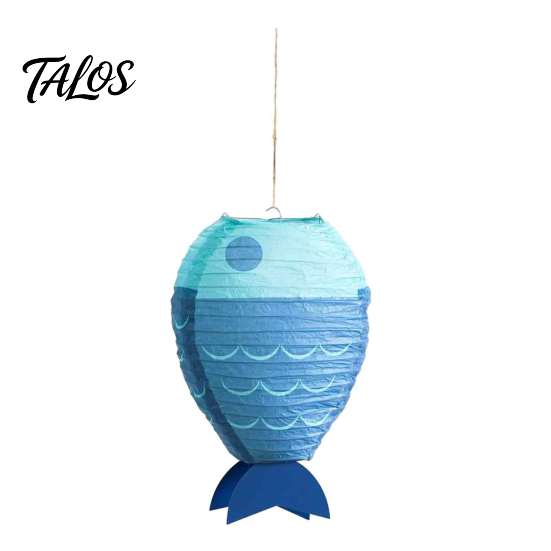 Ocean Atmosphere Hanging Lanterns Fish-Shaped Paper Lantern, Theme Folding Lantern for Festival Party, Lightweight Fish Decor Photo Backdrop,
