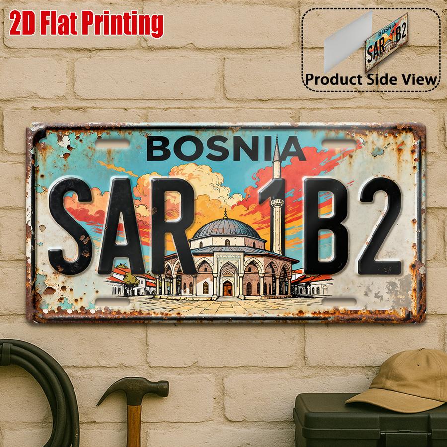 

D Flat pcVintage Metal Plaque for Decorative Use Only Outdoor Sign Wall Decor (xcm) SAR Bcm Metal Sign 15x30cm(5.9x7.8inch)