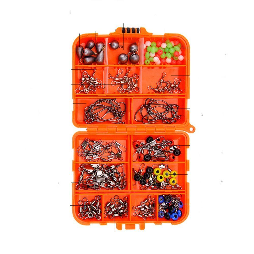 Lure Storage Box Fishing Tackles Box Swivels Clips Fishing Hooks Set Box Carp Fishing