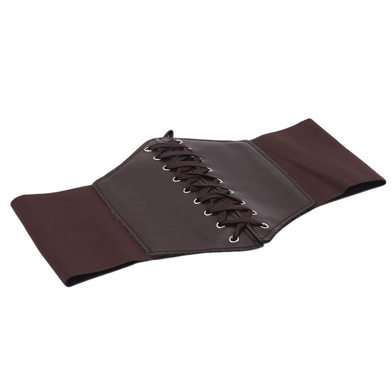 Fashion Wide Belts PU Leather Slimming Body Shaping Girdle Belt For Women Elastic Tight High Waist Daily Wear