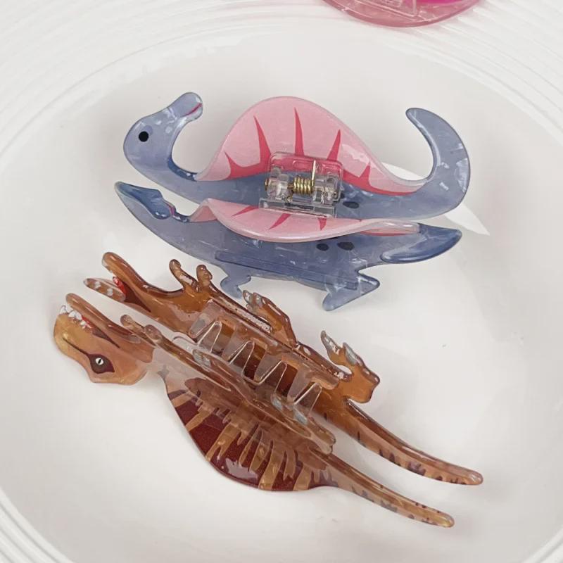 Dinosaur Lizard Shark Hair Clip - Cute Acrylic Accessory