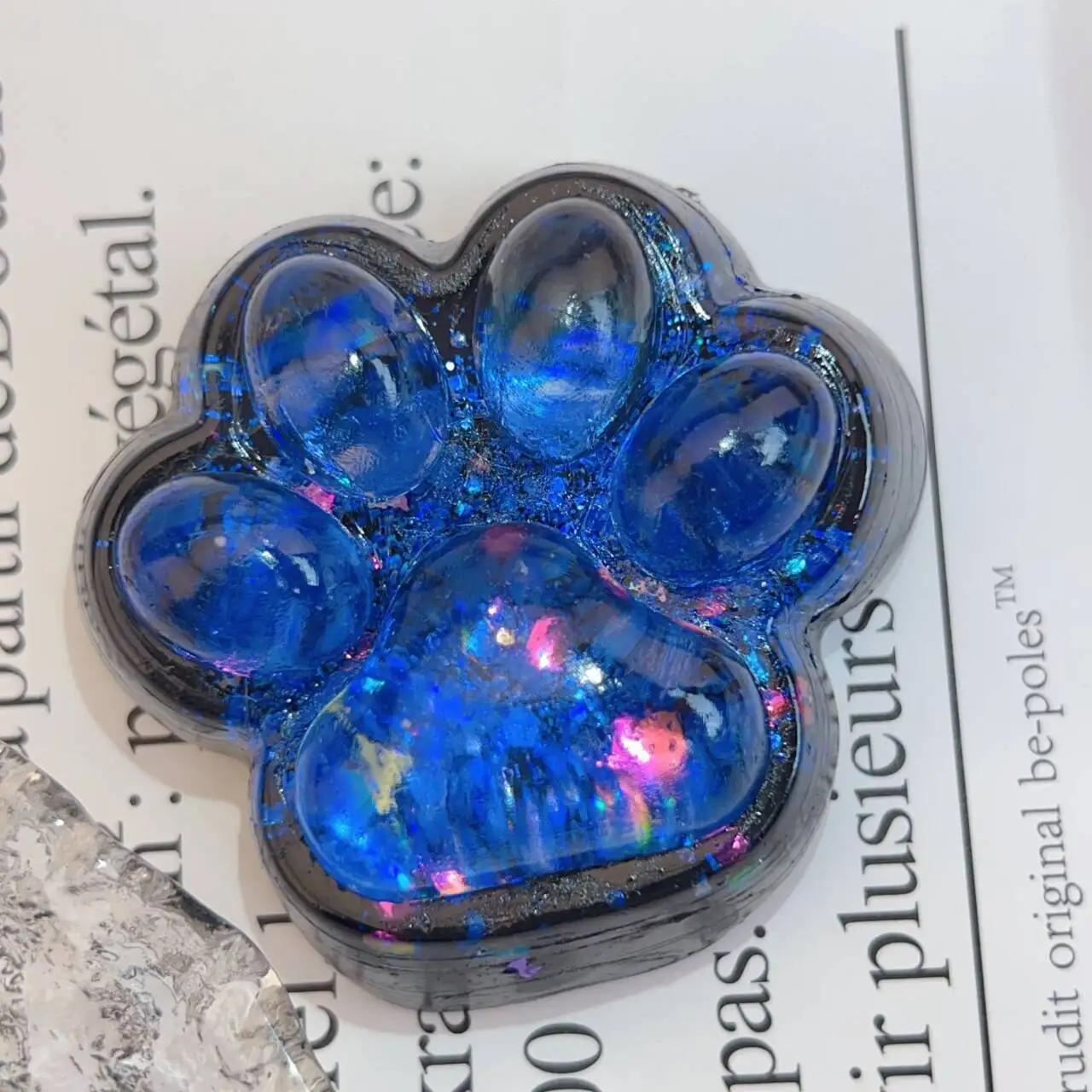 

Blue Dark Starry Sky Series Kawaii Cat S Paw Antistress Foot Squishy Toy,Fidget Squeeze Toy, Mochi Squishy, Stress Reliever Toys