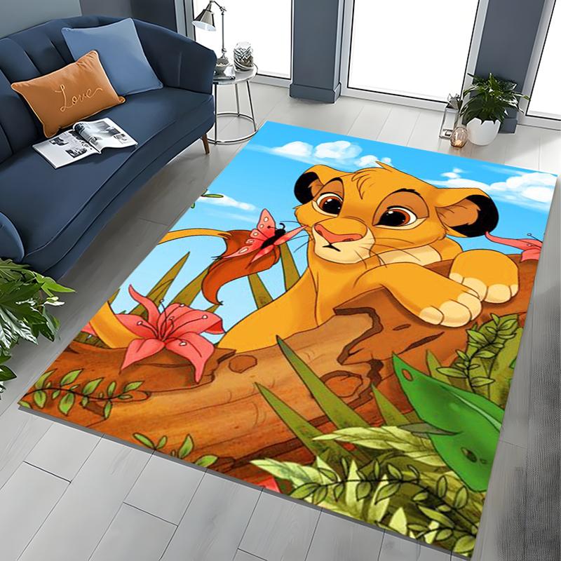 1PC The Lion King Simba Printed Carpet Rugs Living Room Bedroom Bedside Bathroom Floor Mat Kids Room Non-slip for Sofa Doormat