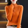 Women's Knitwear Autumn and Winter New Style 2024 Women's Half Turtleneck Loose Pullover Sweater Bottoming Top