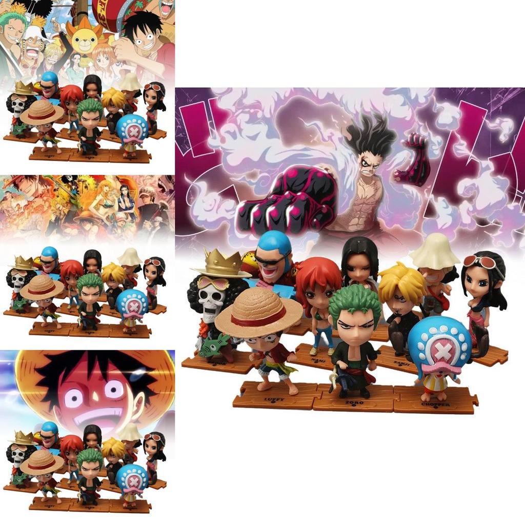 Premium Pvc Anime Figurines Collection Of 10 Luffy Zoro Chopper Nami Usopp