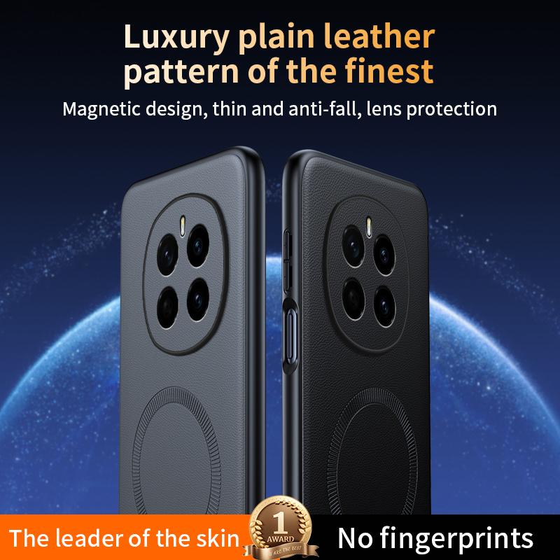For Honor Magic 7 Case Magnetic Leather Shield Cover For Honor Magic 7 High Quality Anti-Fingerprint Non-Slip PC+TPU