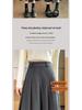 Gray Wool Blend A-line Skirt for Women, Petite To Plus Size, Perfect for Late Autumn