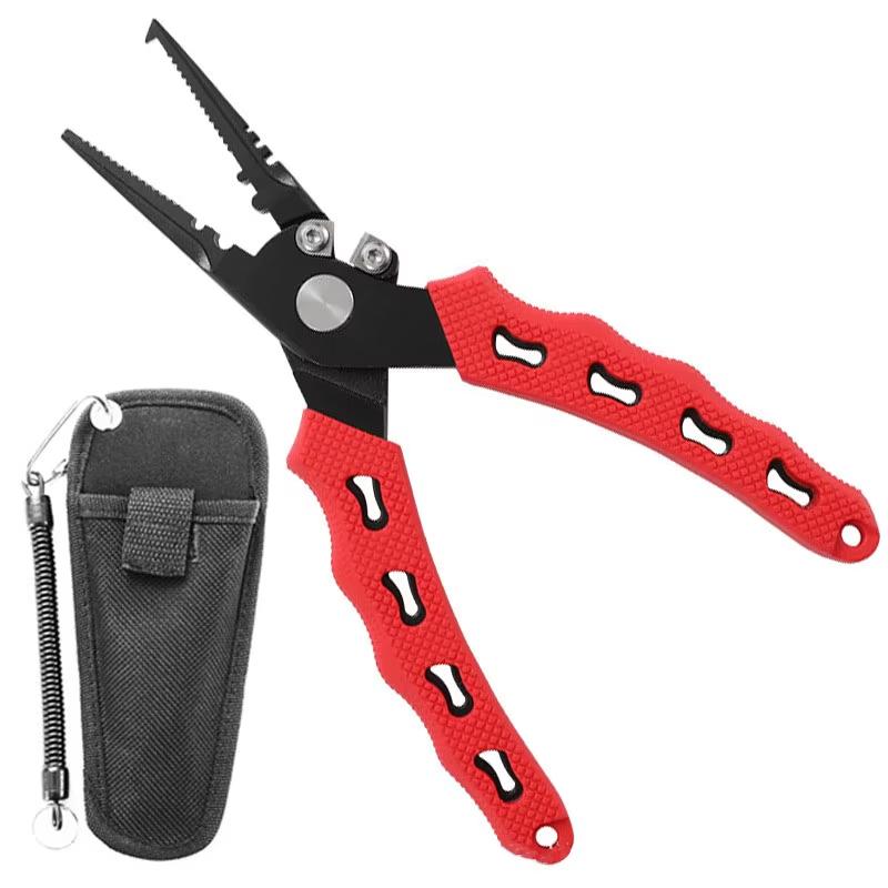 Stainless Steel Fishing Pliers Clamp Split Ring Tungsten Steel Blade Line Cutter Multifunction Fishing Tackle Fishing Gear