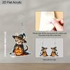 Black Cloak Cat Halloween Pumpkin Acrylic Earrings Women Fashion Dangle Earrings Halloween Earrings Cartoon Earrings Animal Earrings Halloween Gifts