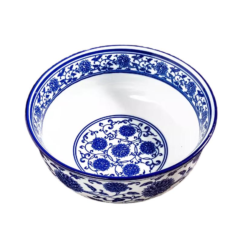 Blue and White Porcelain Noodle Bowl Set