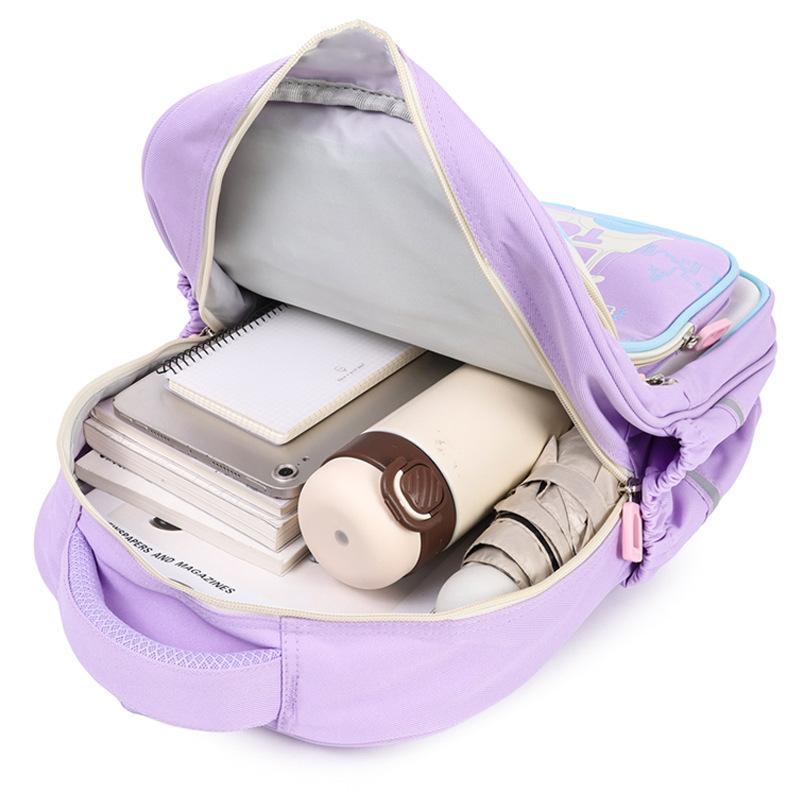 New Spine Protection and Burden Reduction Boys and Girls Children's Schoolbags, Elementary School Students Cartoon School Backpack + Bag