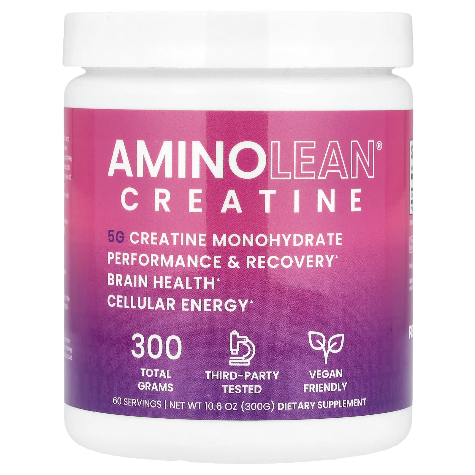

Aminolean® Creatine Monohydrate Powder, 300G (10.6Oz)