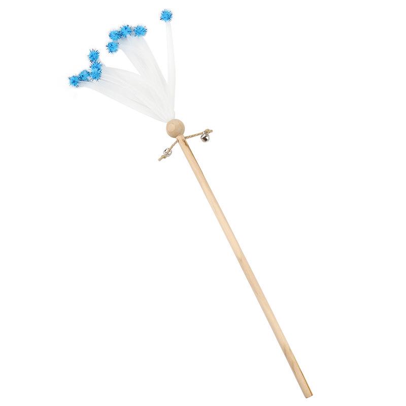 Katzenspielzeug: Raupen-Glocken-Teaser-Stab zur Selbstbeschäftigung und zum Backenzahnabrieb