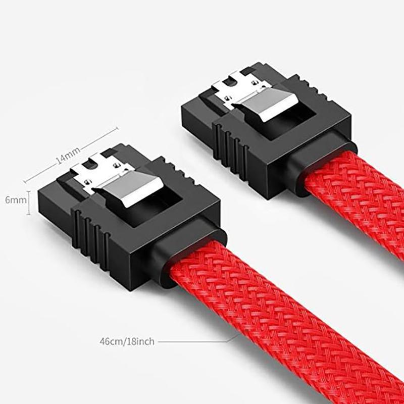 Sata 3.0 Iii Sata3 7Pin Data Cable 6Gb/S Ssd Cables Hdd Hard Disk Drive Cord Line With Nylon Premium Sleeved