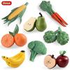 Oenux Pretend Play Toy Cute Fruits Vegetables Mushroom Model Cake Toppers Foods Jouet Family Fun Early Education For Kids Gift