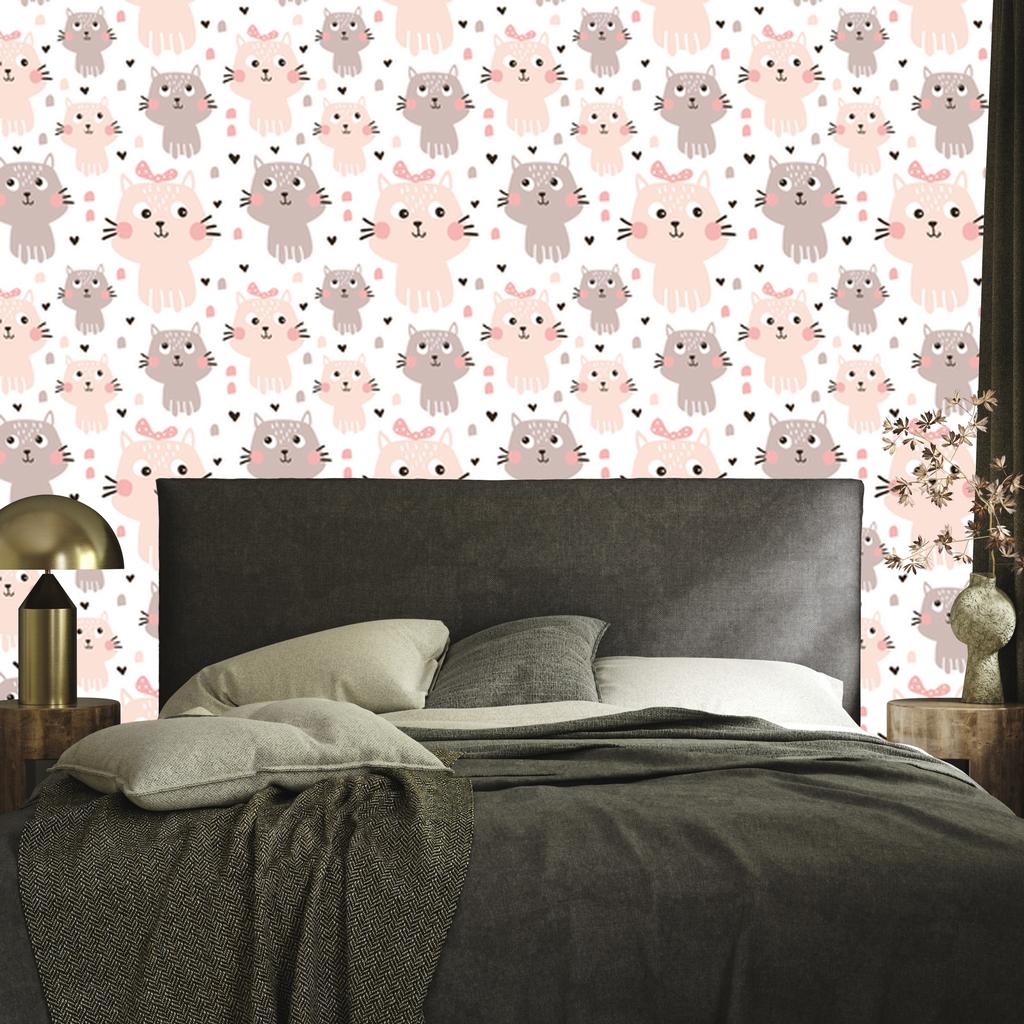 Wallpaper Pretty Pastel Kittens for Living Room and Bedroom 50x1000
