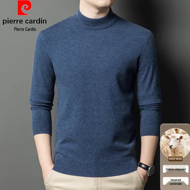 Pierre Cardin Men's Slim-Fit Semi-Turtleneck Wool Blend Sweater