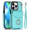 Multi Card Bag Leather Wallet Case For iPhone 14 15 Pro Max 13 12 11 SE 2026 2020 X XR XS 8 7 Plus RFID Ring Holder Stand Cover