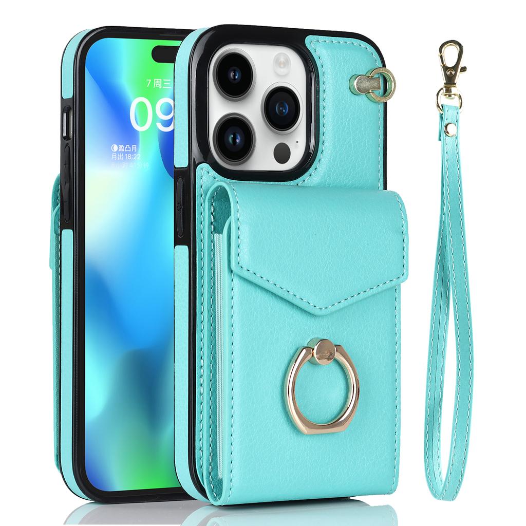 Multi Card Bag Leather Wallet Case For iPhone 14 15 Pro Max 13 12 11 SE 2025 2020 X XR XS 8 7 Plus RFID Ring Holder Stand Cover