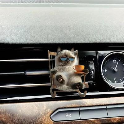 Car Air Vent Aromatherapy Cute Cat Dog Air Freshener Air Freshener Car Interior Outlet Decoration Gifts