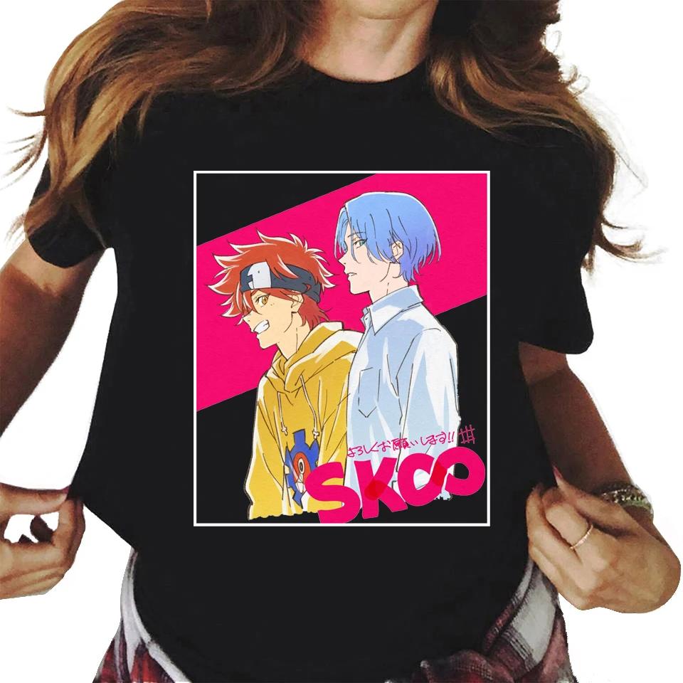 Women Kawaii Cartoon Skateboard Boys Graphic Print Tshirt Tees Casual Tops T-shirt Hot Anime SK8 The Infinity T Shirt