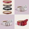 Womens Fashion Belt With Metal Pin Buckle And Star Accents For Office And Daily Use
