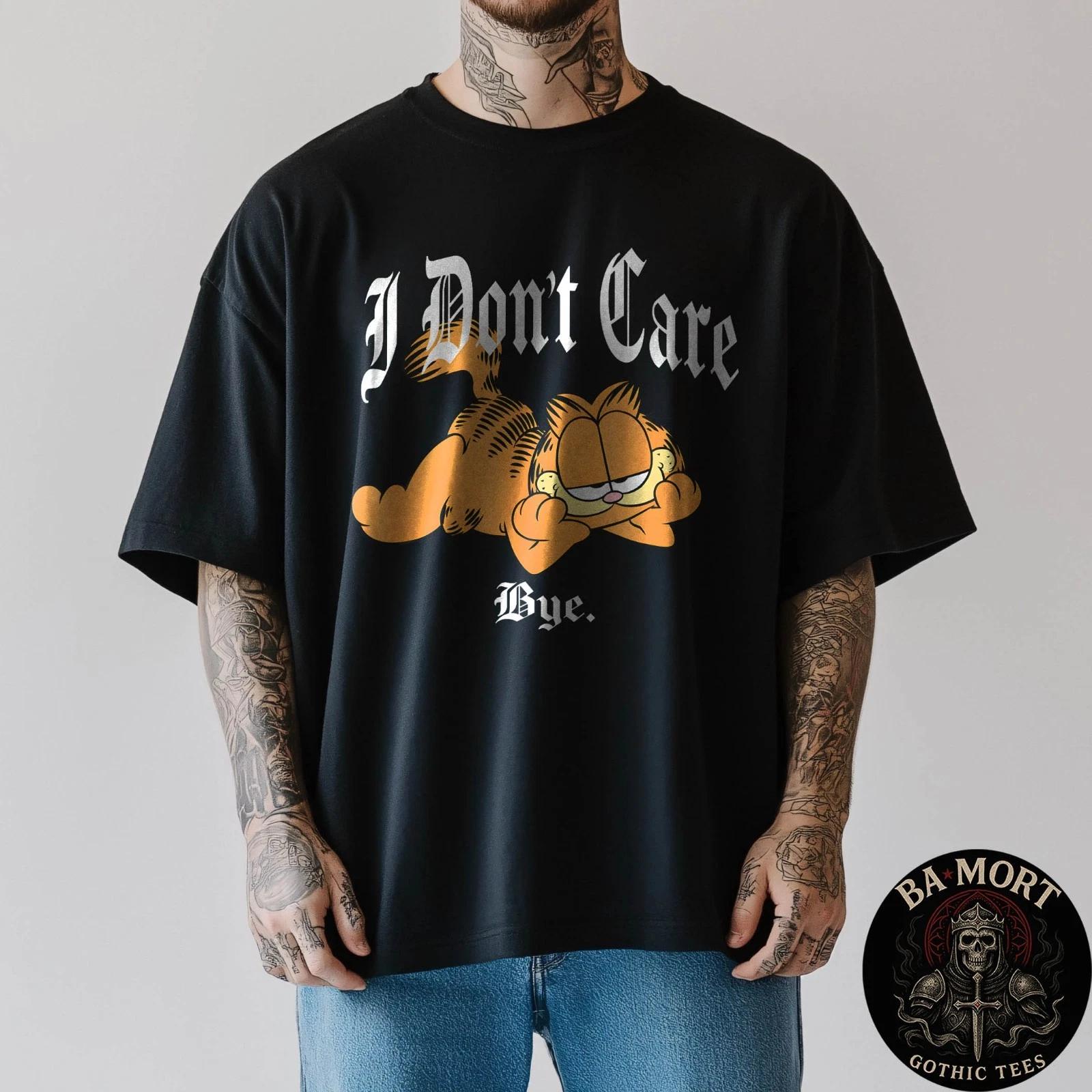 Garfield I Don T Care Gothic Vintage T-Shirt S