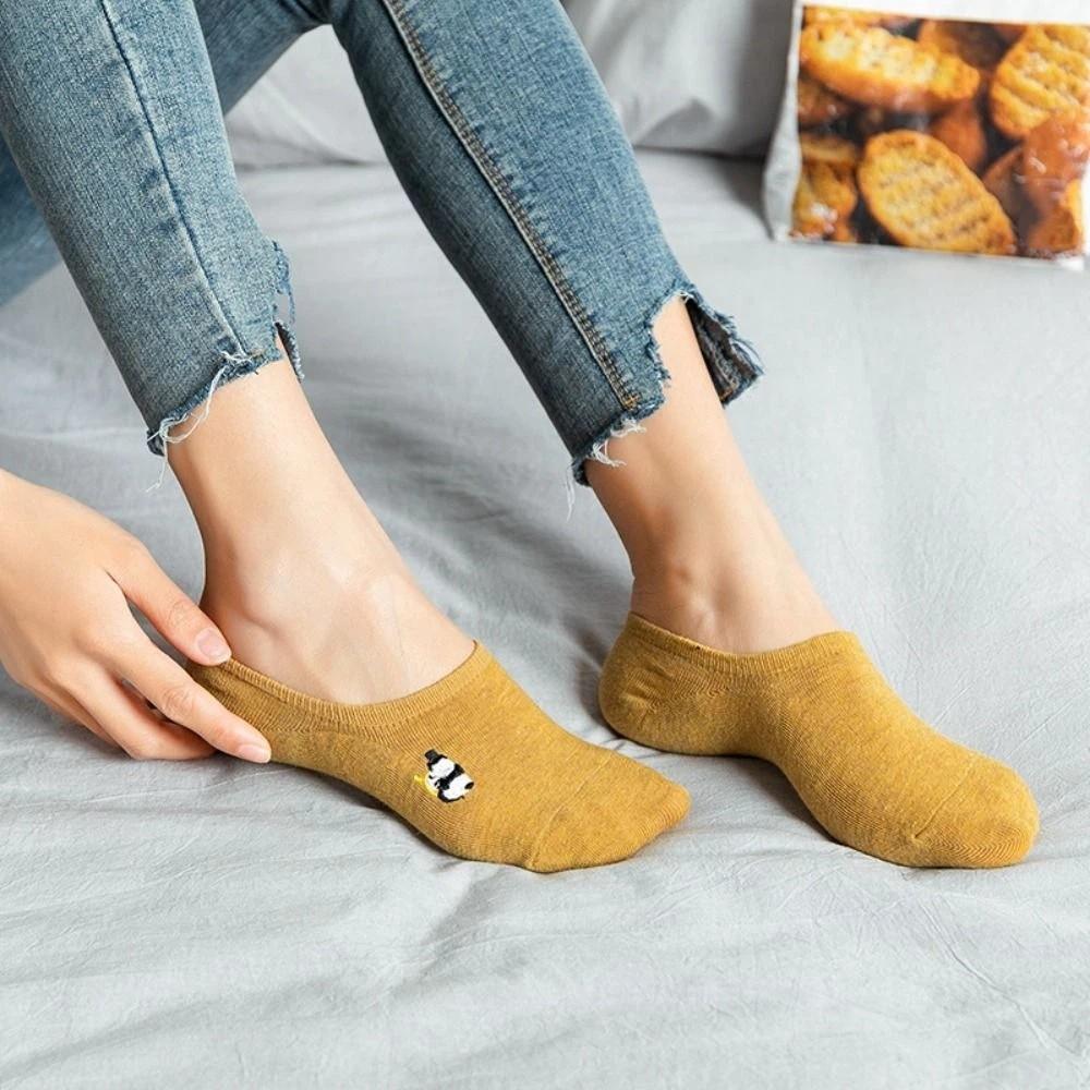 10Pairs Cartoon Sweet Short Socks Embroidery Invisible Ankle Socks Fashion Thin Boat Socks Women