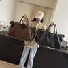 New fashion new PU leather woven portable travel bag large capacity shoulder messenger bag casual Korean version travel bag