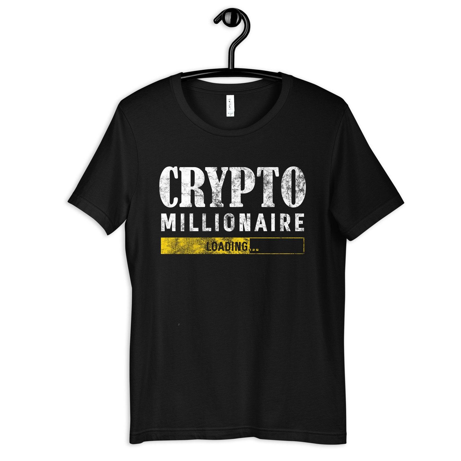 Crypto Millionaire Loading Shirt, Cryptocurrency T-Shirt, Funny Crypto Womens Tee, T-shirt, T-shirt, Tank Top M