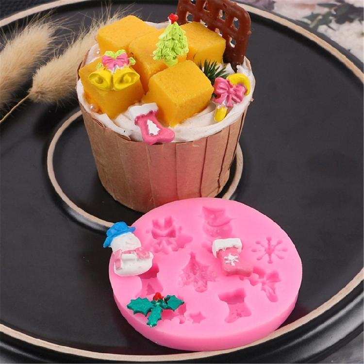 Candy Tree Hat Socks Silicone Mold Fondant Mold Christmas Baking DIY Supplies
