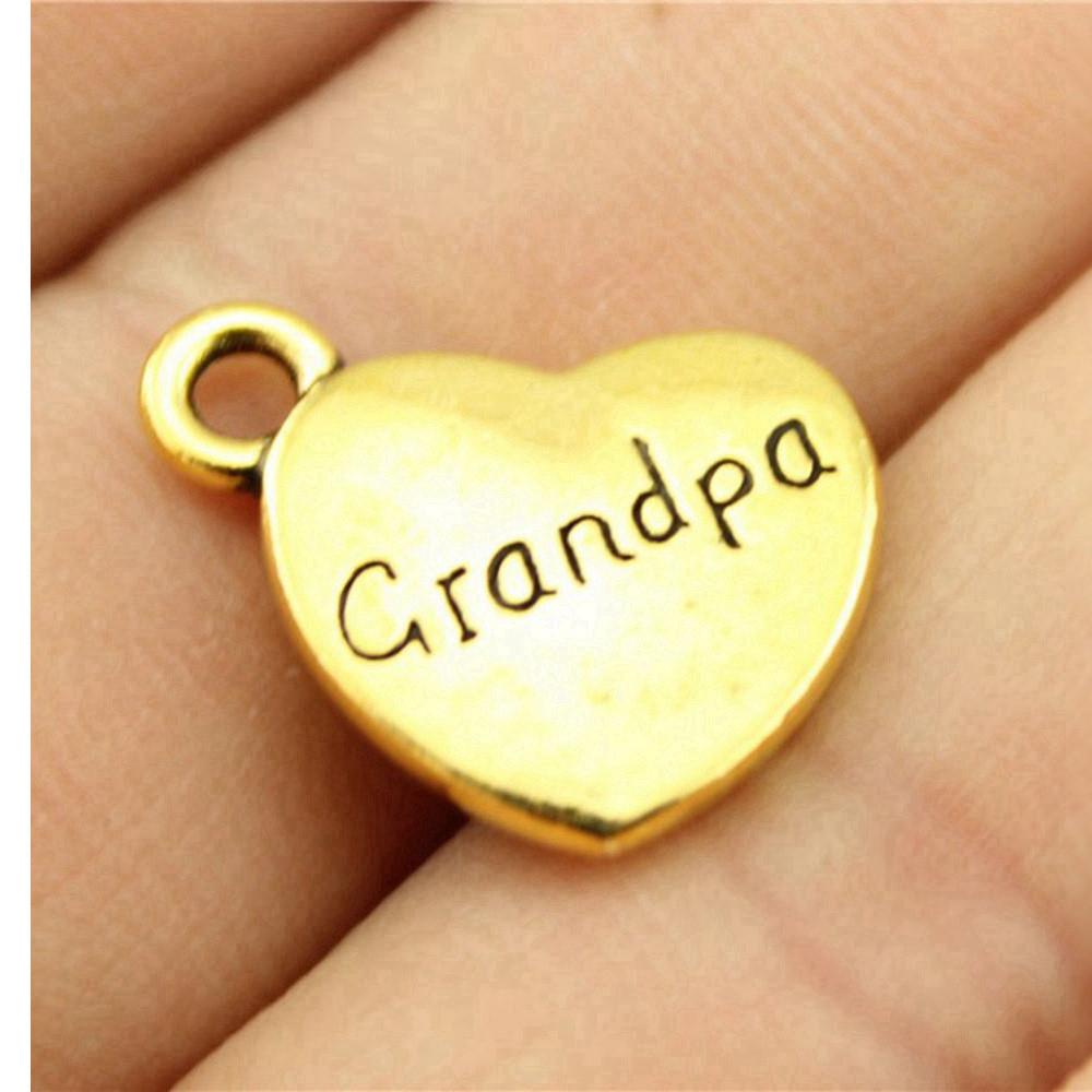 Family Member Heart Tags Charms Pendant Male Jewellery Massive Aesthetic Souvenir