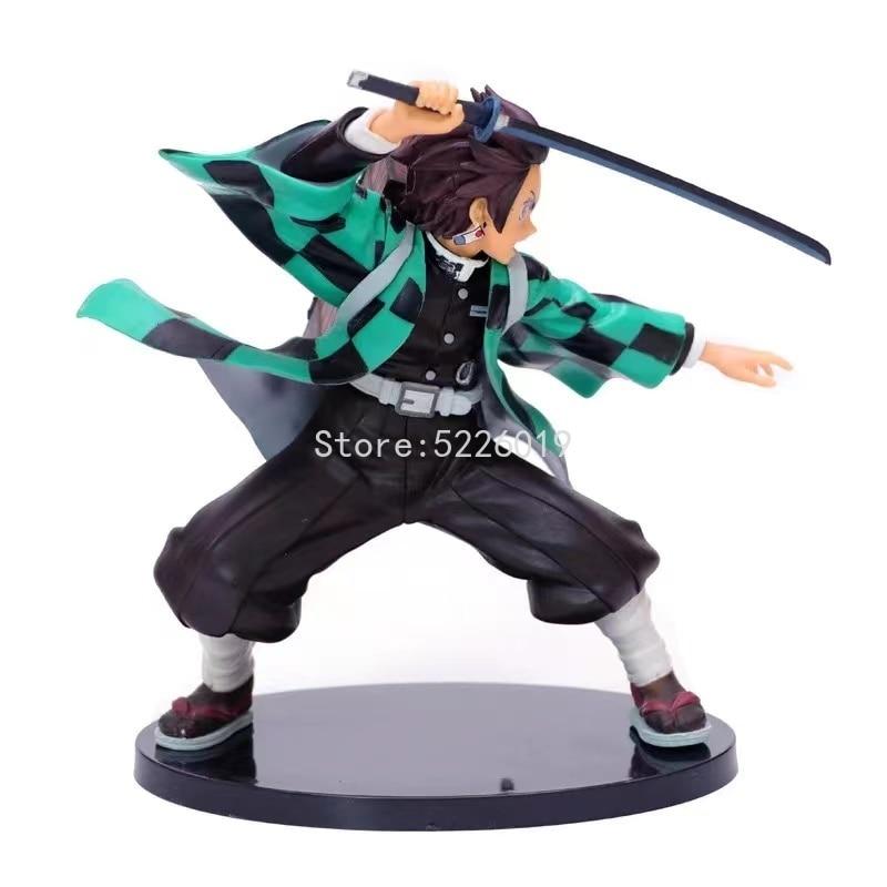 17cm Kimetsu No Yaiba Figure Demon Slayer Kamado Tanjirou Anime Figure Agatsuma Zenitsu Tomioka Giyuu Kamado Nezuko Figurine Toy