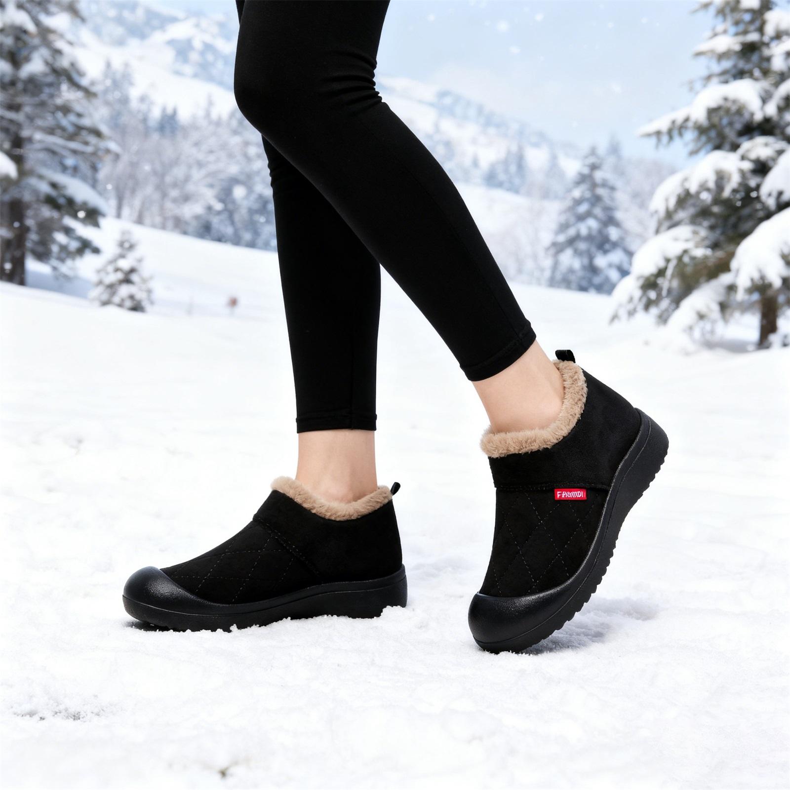 Women s Fashionable Thickened Warm - Cotton Shoes 39 чёрный 1960₽