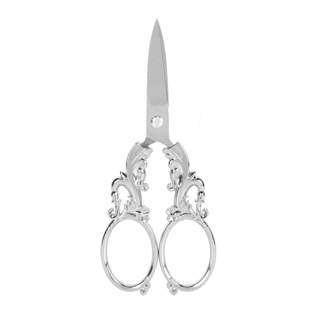 Sewing Scissors Portable Vintage Stainless Steel Embroidery Crafting Threading Scissors Copper