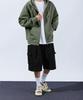 Topboy Heavy Duty Pigment Oversized Two-Way Zip-Up Hoodie Light Khaki