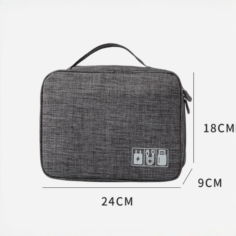 Portable Waterproof Travel Electronic Organizer Storage Bag Case for USB Cable Charger Plug Small Accessories Gadget EVA Pouch